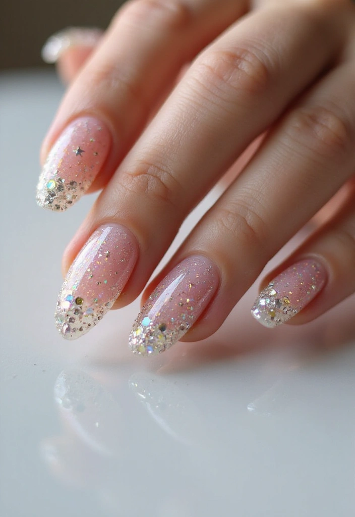 28 Cozy & Chic Nail Inspo Almond Winter Designs - 3. Crystal Clear Chic
