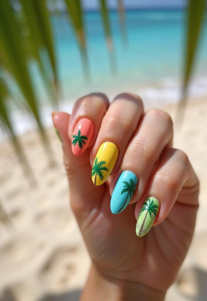 28 Fresh Gel X Nail Inspo Almond Designs You’ll Adore - 12. Tropical Vibes