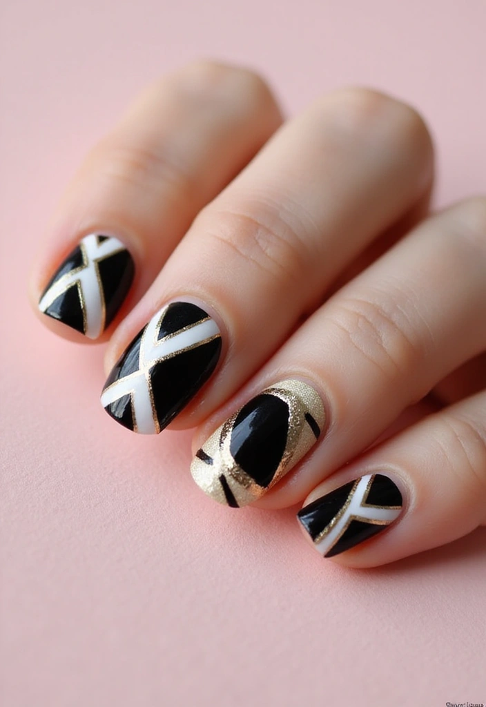 28 Fresh Gel X Nail Inspo Almond Designs You’ll Adore - 8. Geometric Shapes