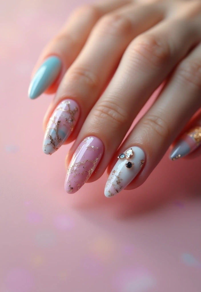 29 Classy Nail Inspo Acrylic Almond Styles to Copy - 16. Chic Textured Nails