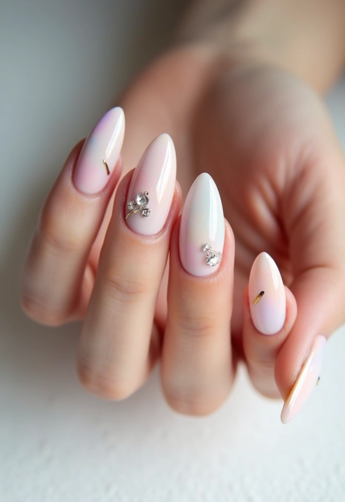 29 Classy Nail Inspo Acrylic Almond Styles to Copy - 7. Minimalist Magic with Negative Space