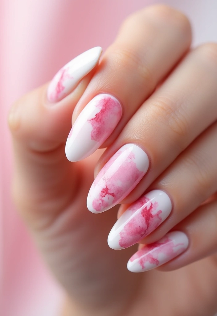 29 Pretty Pink Nail Inspo Almond Ideas for a Soft & Feminine Look - 12. Watercolor Pink Blends