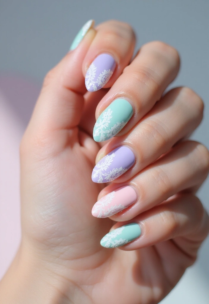 29 Stunning Nail Inspo Almond Shape Designs to Try Now - 11. Elegant Lace Patterns