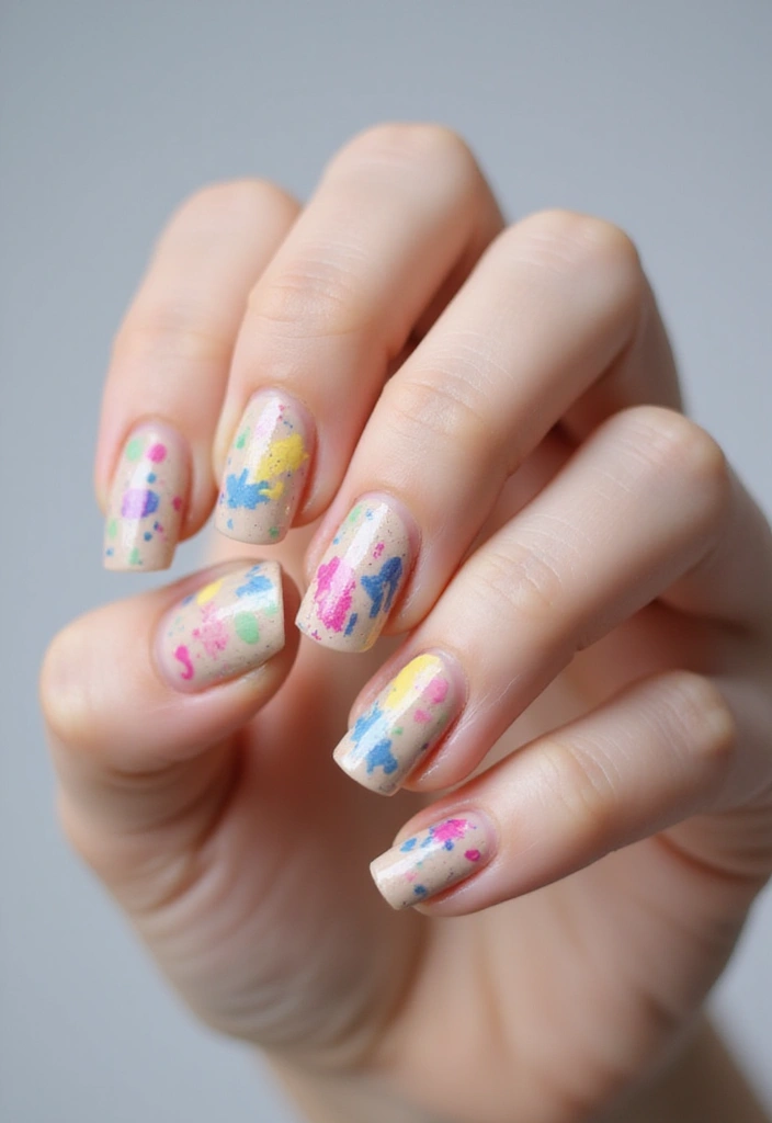 29 Stunning Nail Inspo Almond Shape Designs to Try Now - 12. Artistic Splatter