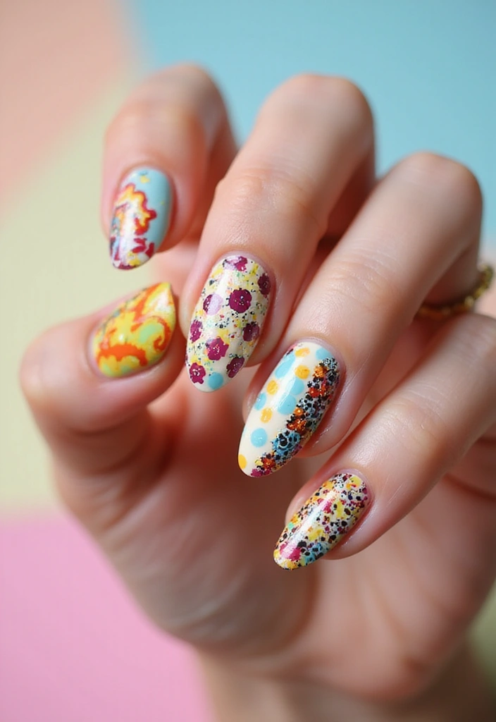29 Stunning Nail Inspo Almond Shape Designs to Try Now - 15. Retro Vibes