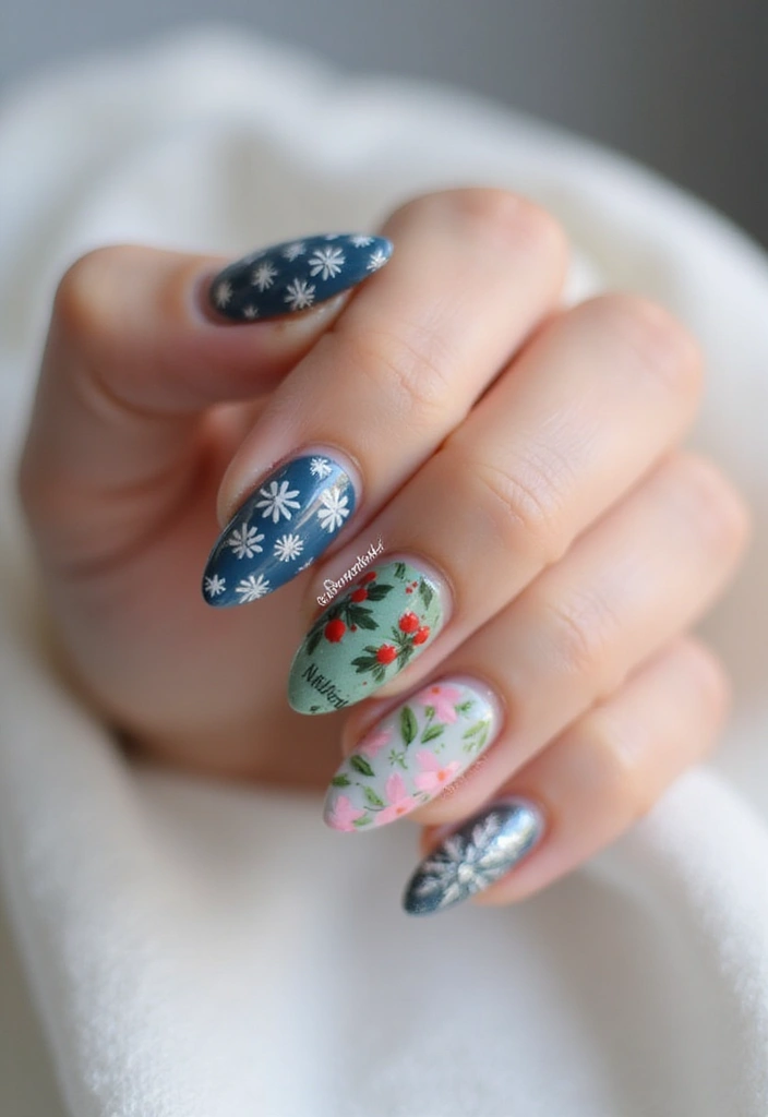 29 Stunning Nail Inspo Almond Shape Designs to Try Now - 21. Festive Fun