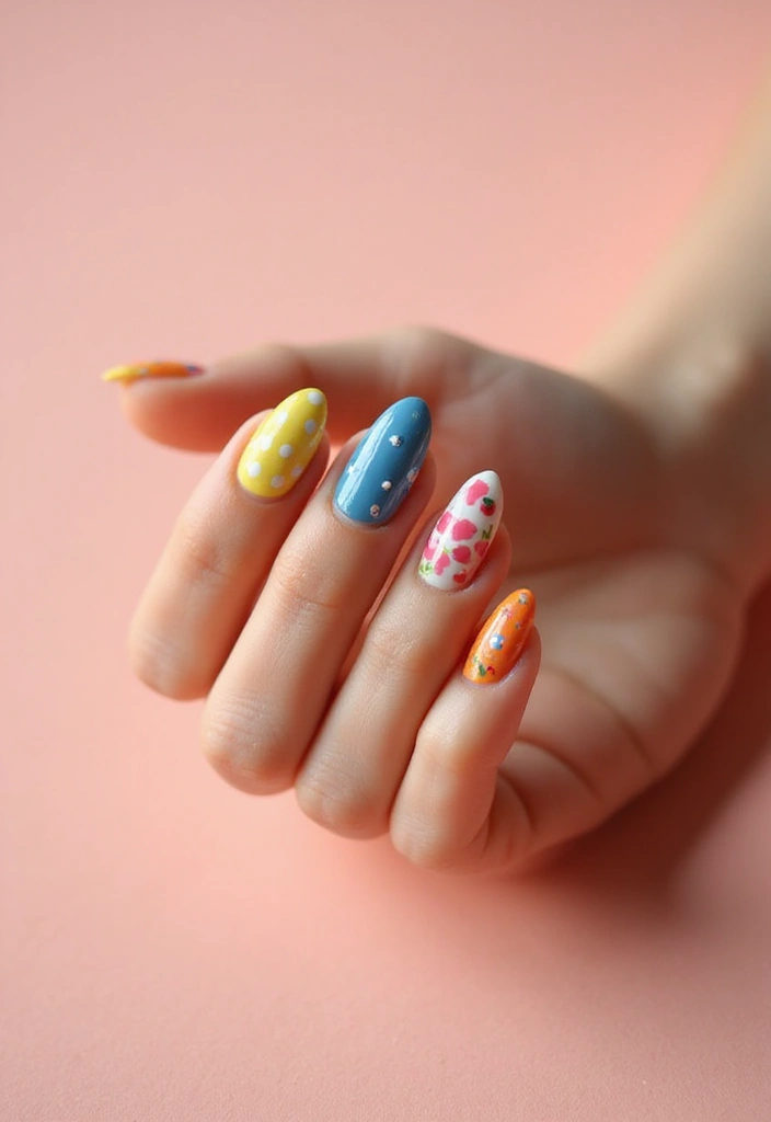 29 Stunning Nail Inspo Almond Shape Designs to Try Now - 23. Playful Polka Dots