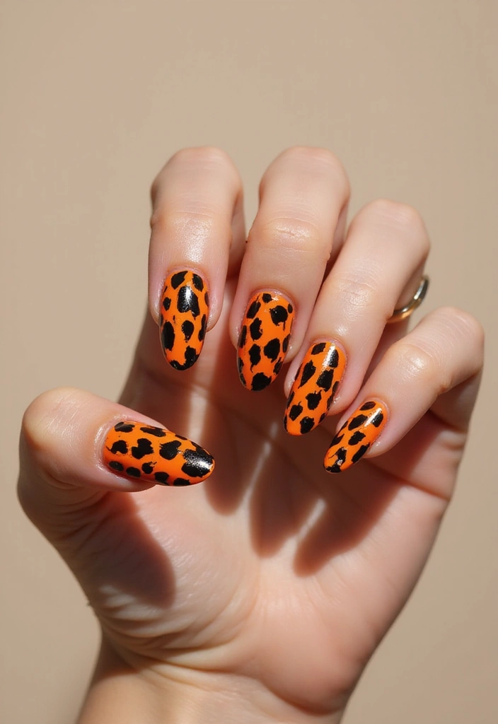 30 Bold Nail Inspo Long Almond Styles That Stand Out - 7. Striking Animal Prints