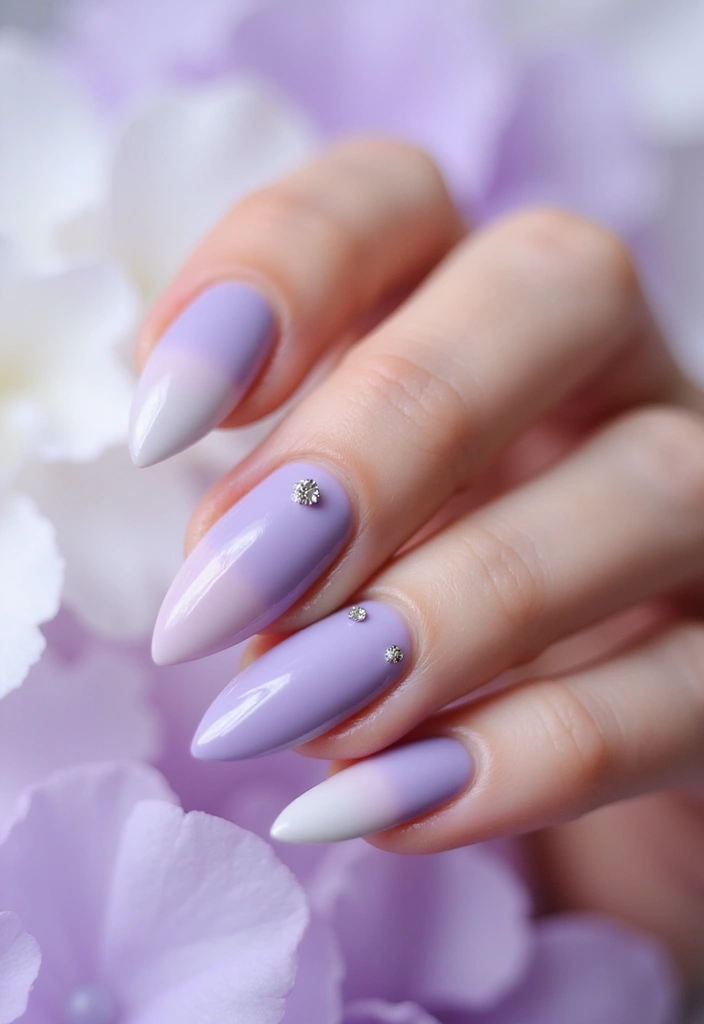 30 Cute Nail Inspo Almond Styles That Are Totally Adorable - 1. Dreamy Lavender Ombre