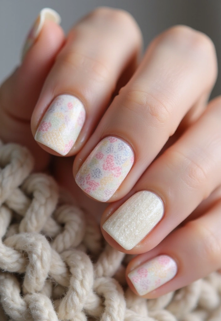 30 Gorgeous Fall Nail Inspo Almond Ideas You’ll Love - 13. Cozy Knit Designs