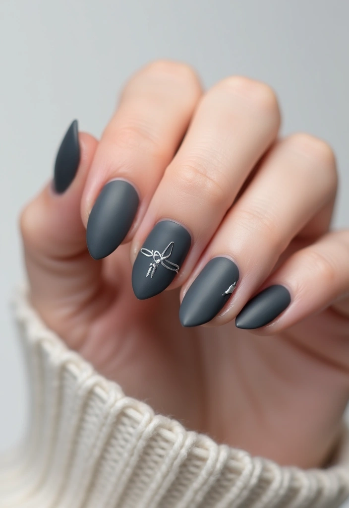 30 Gorgeous Fall Nail Inspo Almond Ideas You’ll Love - 20. Smoky Gray Shades