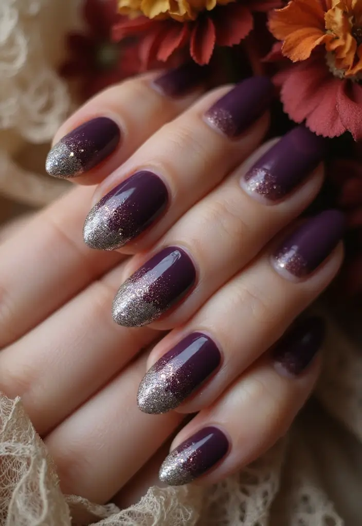 30 Gorgeous Fall Nail Inspo Almond Ideas You’ll Love - 21. Vintage Glam