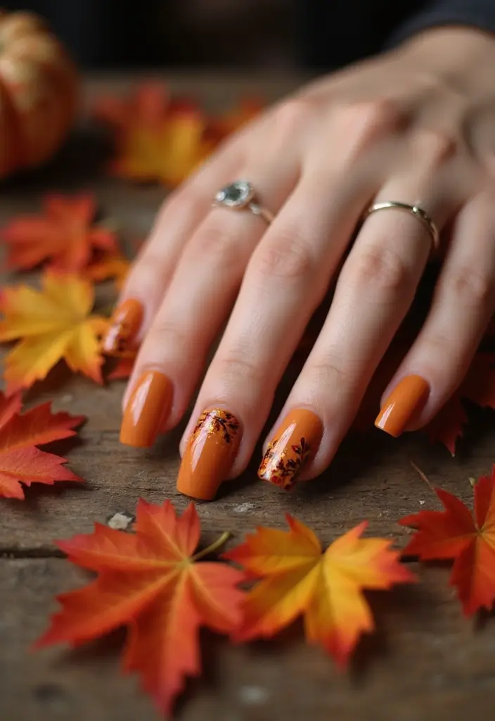 30 Gorgeous Fall Nail Inspo Almond Ideas You’ll Love - 22. Warm Maple Syrup