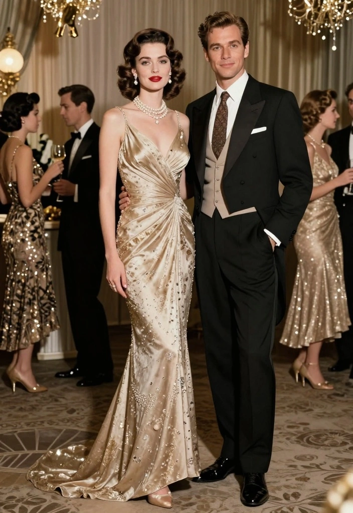 12 Classy Couples New Year’s Eve Outfit Ideas to Match in Style - 10. Vintage Glamour 1