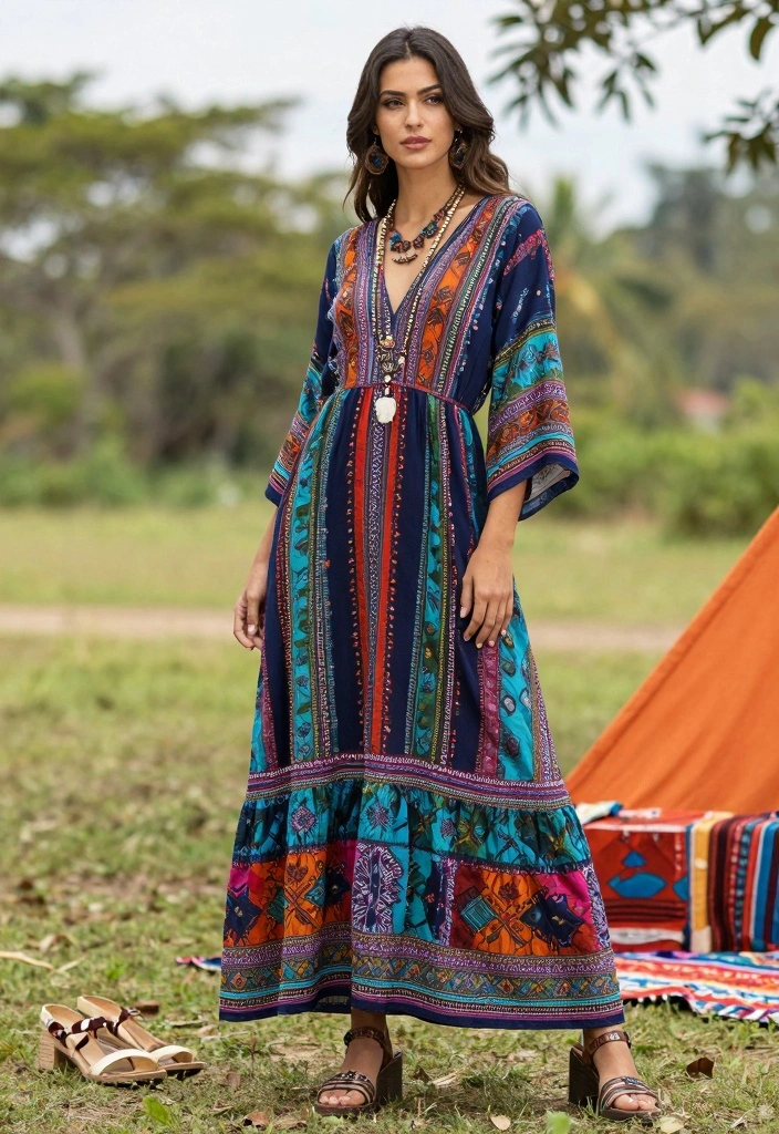15 Classy New Year’s Eve Outfit Ideas for a Chic Night Out - 14. Bohemian Festival Dress 1
