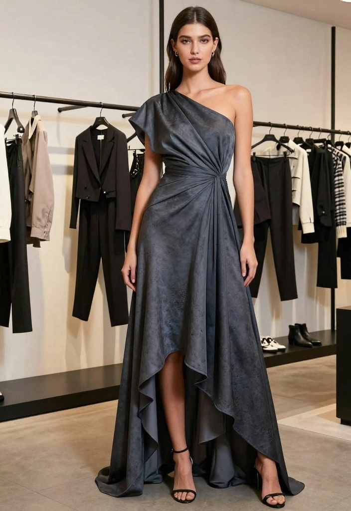 15 Classy New Year’s Eve Outfit Ideas for a Chic Night Out - 7. Asymmetrical Dress 1