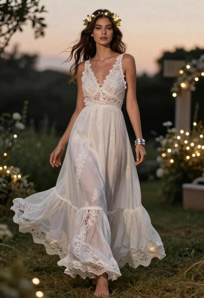15 White New Year’s Eve Outfit Ideas for a Fresh & Elegant Style - 1. Ethereal Maxi Dress 1