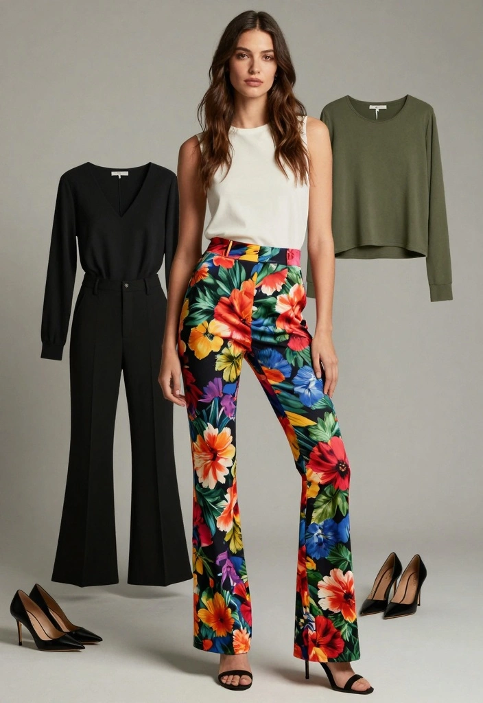 16 Cute New Year’s Eve Outfit Ideas You’ll Love - 15. Statement Floral Pants 1