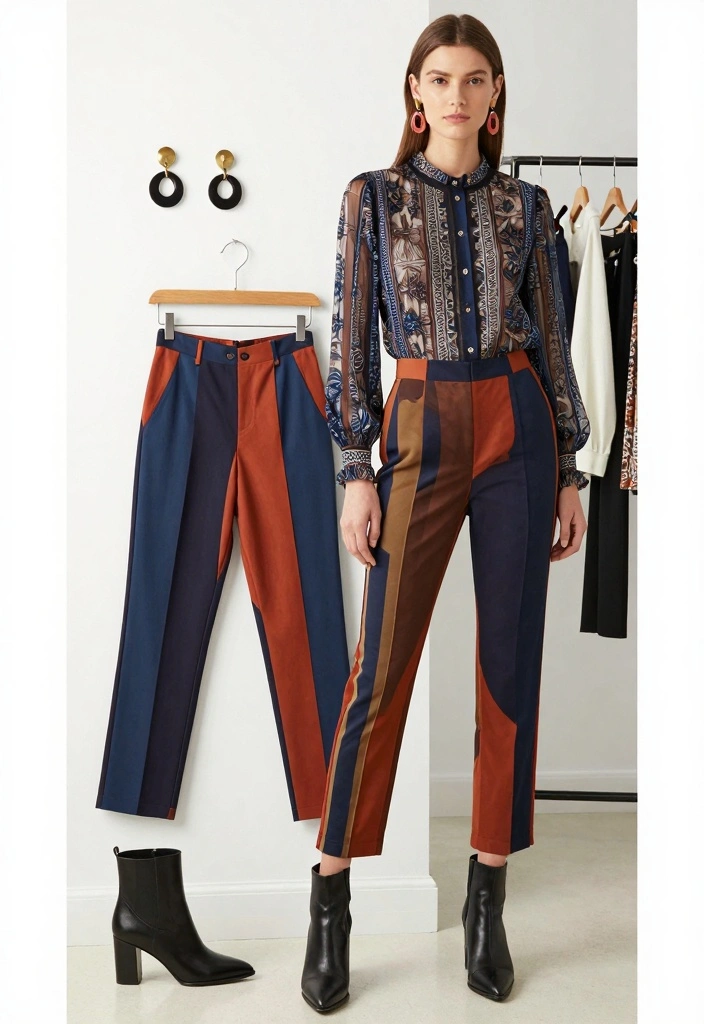 18 New Year’s Eve Outfit Ideas to Dress to Impress - 4. Statement Trousers and a Fancy Blouse 1