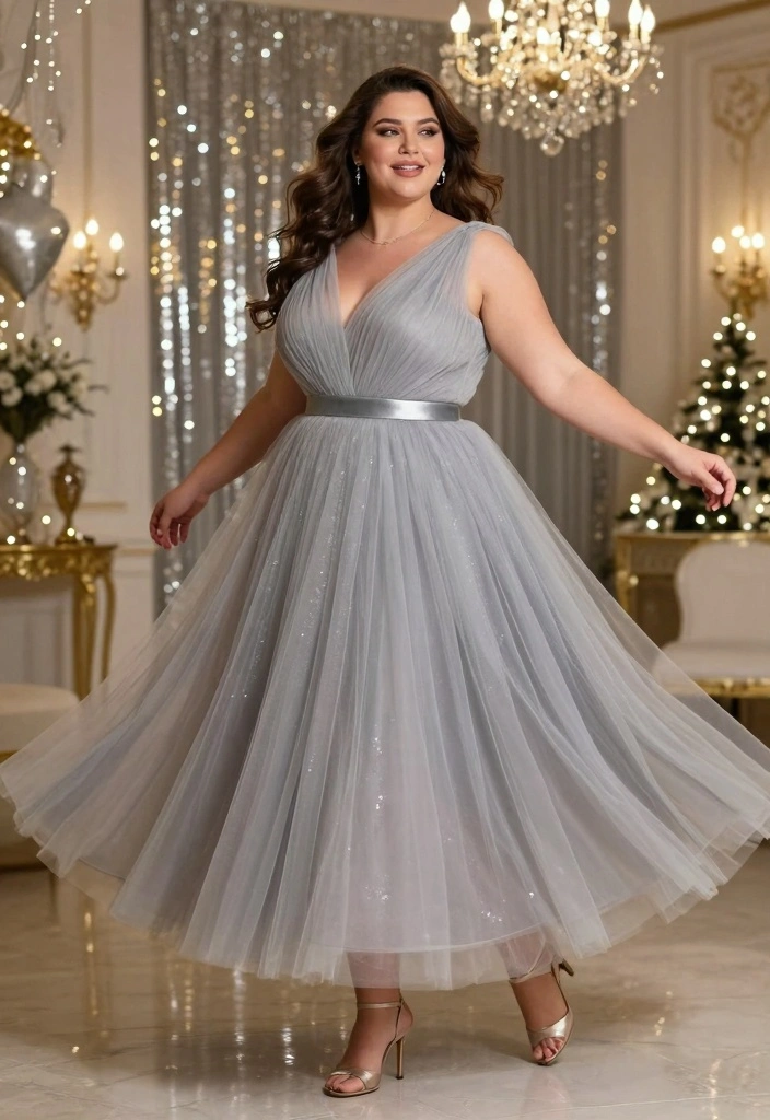 18 Plus Size New Year’s Eve Outfit Ideas That Are Flattering & Trendy - 6. Chic Tulle Skirt 1