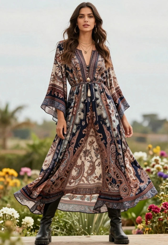 20 Aesthetic New Year’s Eve Outfit Ideas for a Trendy Vibe - 10. Bohemian-style Dress 1