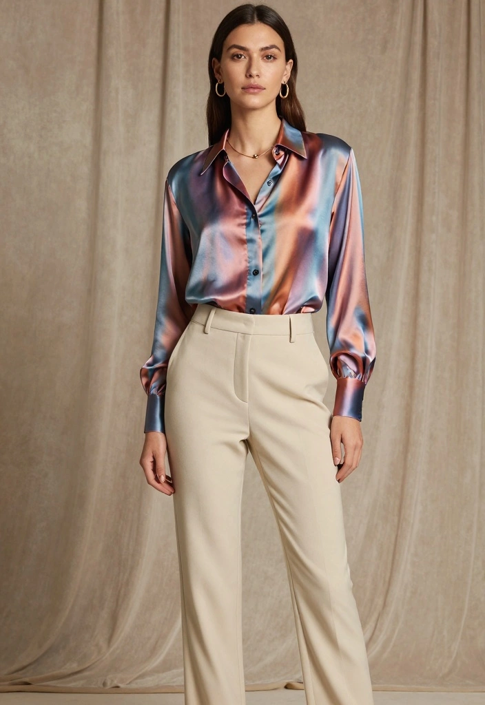 20 Aesthetic New Year’s Eve Outfit Ideas for a Trendy Vibe - 12. Sustainable Silk Blouse 1