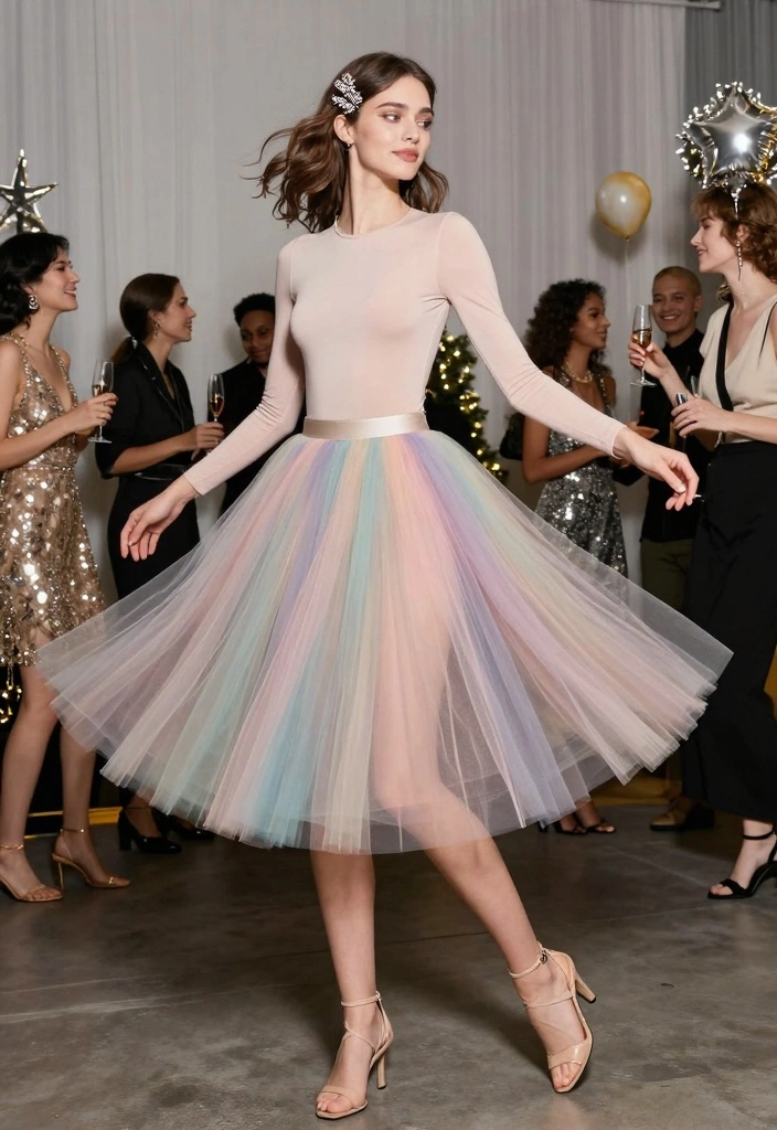 20 New Year’s Eve Outfit Ideas for Black Women That Stand Out - 4. Eco-Friendly Tulle Skirt 1