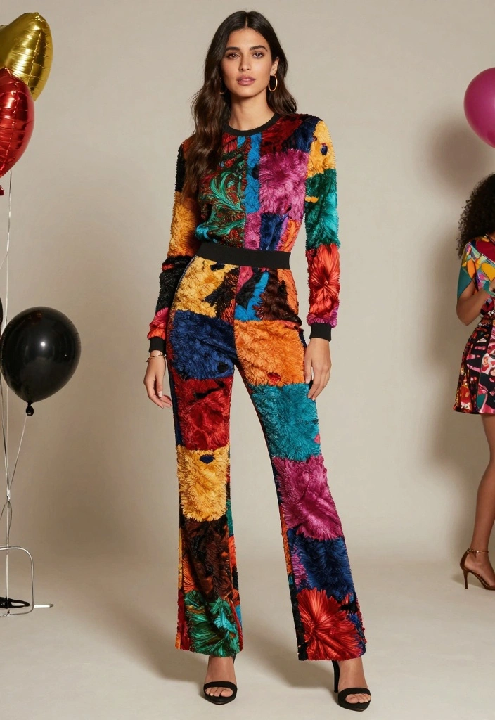 20 New Year’s Eve Party Outfit Ideas for a Fun Night Out - 15. Bold Patterns and Textures for a Fun Twist 1