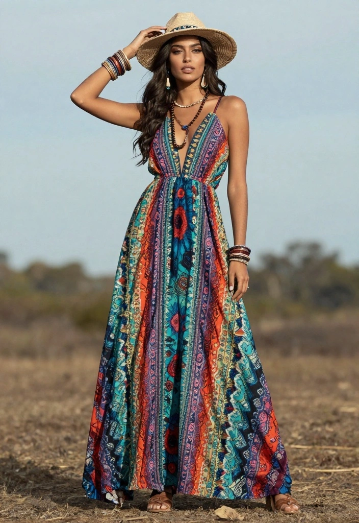 20 New Year’s Eve Party Outfit Ideas for a Fun Night Out - 7. Flowy Maxi Dresses for Boho Vibes 1