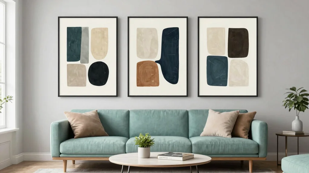 16 3 Set Paintings Wall Art Living Room Ideas for Symmetry