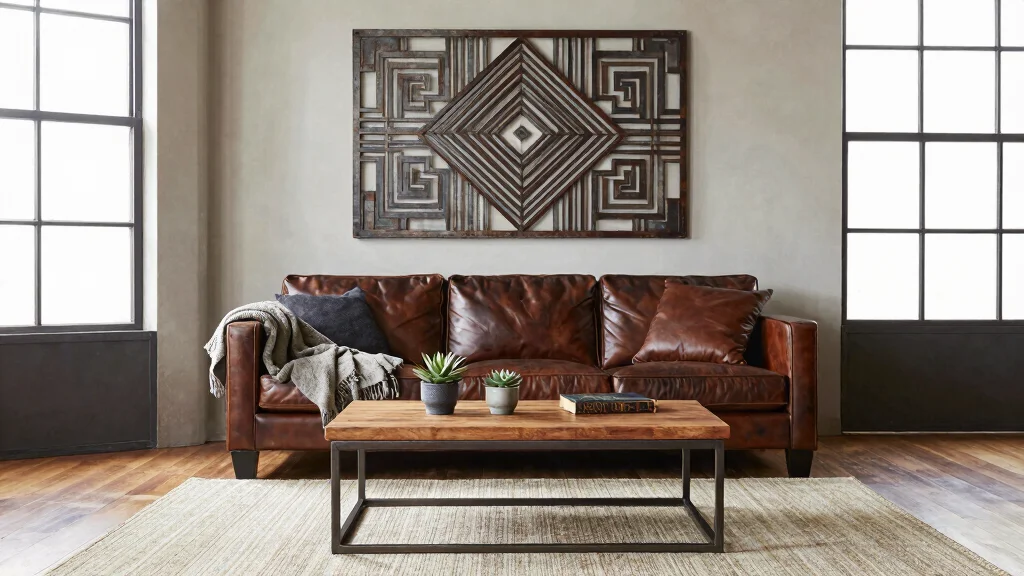 17 Metal Wall Art Living Room Ideas for Industrial Charm