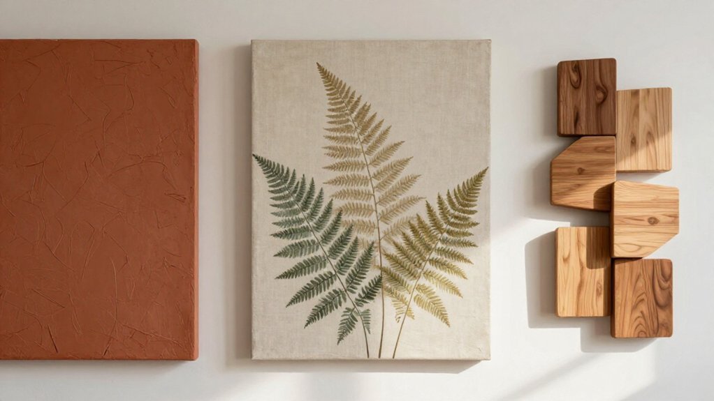 earthy palette natural textures sustainable art