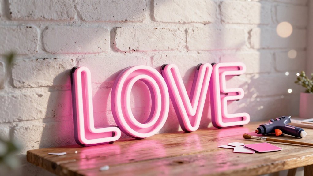 faux neon sign crafting instructions