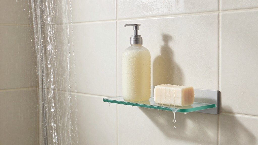 shower shelf with vhb bond